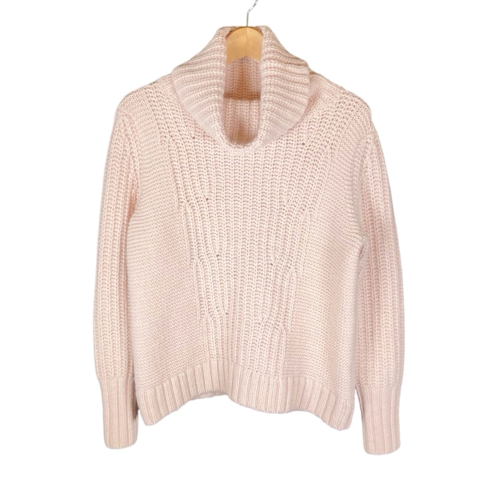 Banana Republic Wool + Alpaca Blend Sweater Women’s Large Pink Knit Turtleneck L